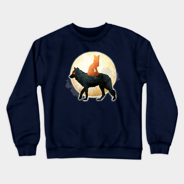 The Fox and the Wolf Crewneck Sweatshirt by CatAstropheBoxes